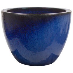 Кашпо (керамика) NM Persian blue Round D28xH23см синий