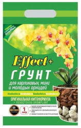 Грунт для мини орхидей Effect+ 1л + пеностекло